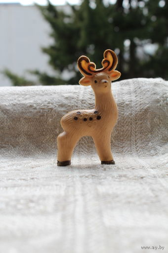 Игрушка СССР резиновая детская "Олененок"