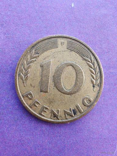 Германия ФРГ 10 пфеннигов 1966 F