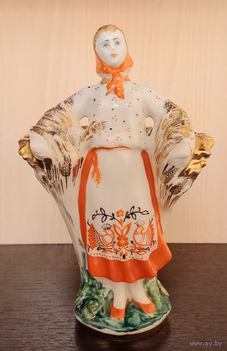 Карандашница "Колхозница со снопом " ЛФЗ