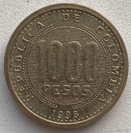 Колумбия 1000 песо 1998 г.