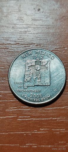 США Штаты и территории 25 центов (квотер) Нью-Мексико 2008