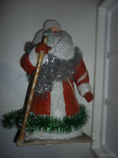 С Рубля!! Ватный Дед Мороз СССР 60-ые гг. 39см