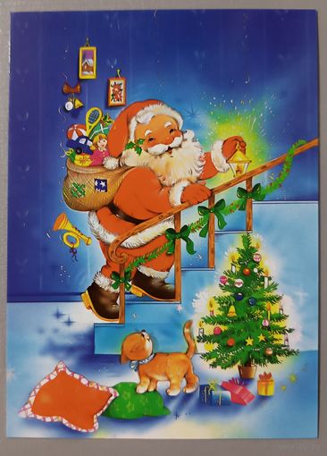 Дед Мороз. Авторская открытка, глянец