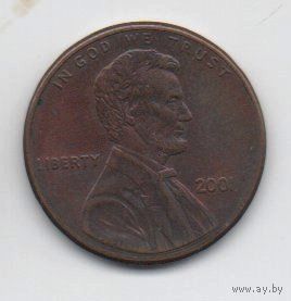 СОЕДИНЁННЫЕ ШТАТЫ АМЕРИКИ 1 ЦЕНТ 2001