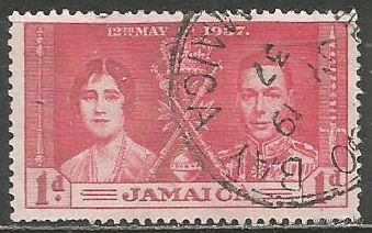 Ямайка. Король Георг VI и королева Елизавета. 1937г. Mi#115.