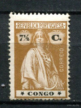 Португальское Конго - 1914 - Жница 7 1/2С - [Mi.106x] - 1 марка. MNH, MLH.  (Лот 126AW)