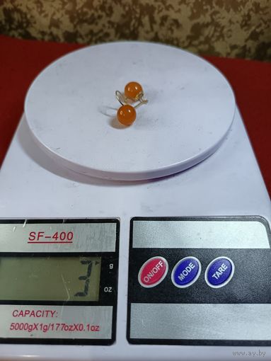 С рубля без мц. серьги "шарики". длина 2см.