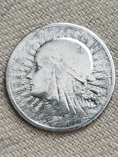 Распродажа - 2 злотых 1934г.,Голова Полонии,ПОЛЬША,Вторая Республика