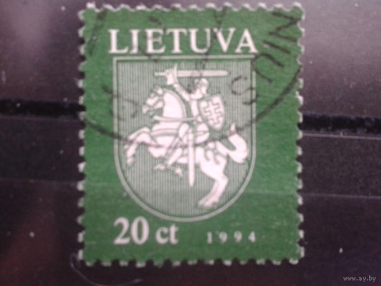 Литва 1994 Стандарт, герб Погоня 20с