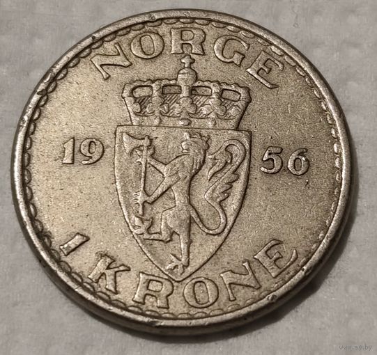 Норвегия 1 крона, 1956 (14-2-1)