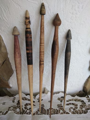 Веретено старинное, деревянное, 19-нач.20в. Крупное.