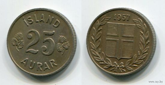 Исландия. 25 эйре (1957)