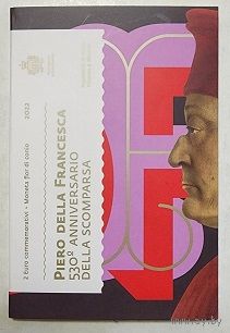 Сан-Марино 2 евро 2022 530 лет со дня смерти Пьеро делла Франческа BU