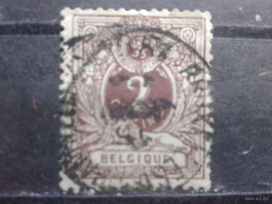 Бельгия 1888 Стандарт  2 сантима