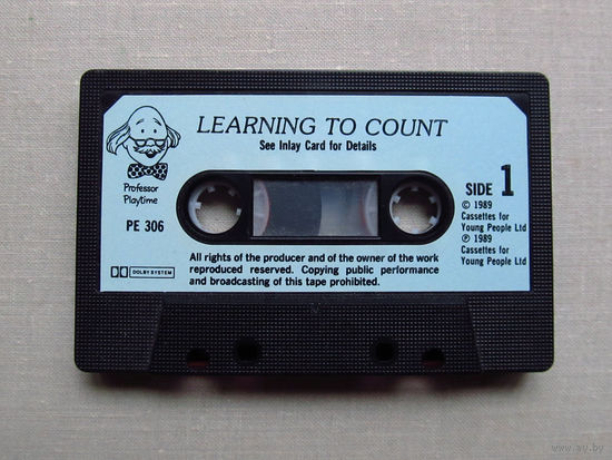 Кассета магнитофонная с записью Английский язык Учимся считать English Learning to Count 1989