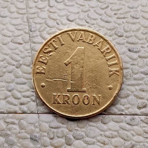 1 крона 2001 года Эстония. 2-ая Республика (крона,1991-2010).
