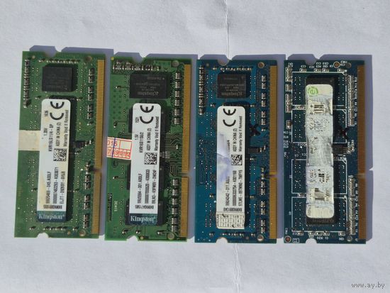 Память для ноутбука DDR3 4GB 2GB SO-DIMM неисправная 4 шт.
