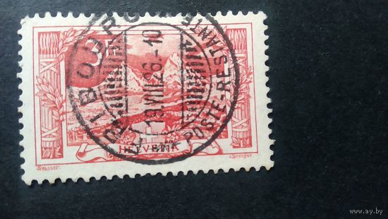 Швейцария 1918 Горы. Штемпель до востребования \204фк\