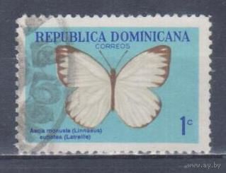[2338] Доминиканская республика 1966. Фауна.Бабочка. Гашеная марка.