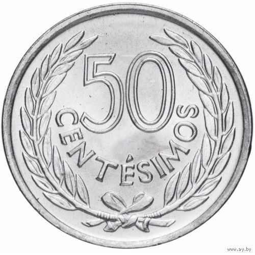 Уругвай 50 сентесимо, 1965 UNC