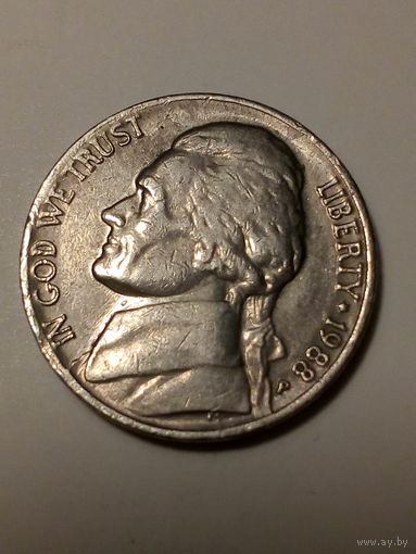 5 центов США 1988 P год