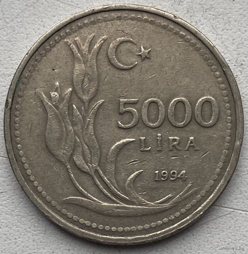 Турция 5000 лир 1994 г.