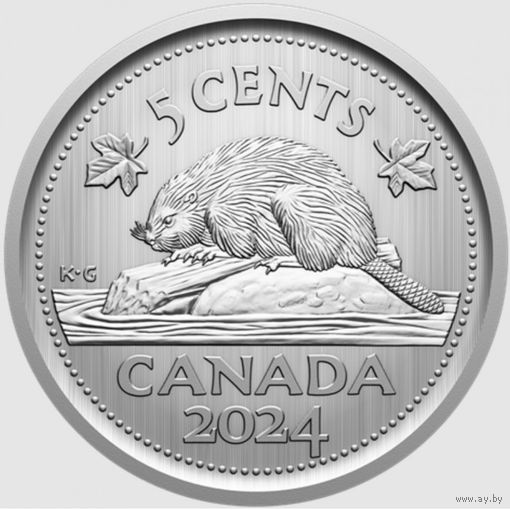 Канада 5 центов, 2024 Карл III UNC