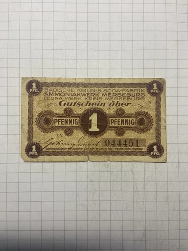 1 пфенинг (нотгельды) г. Германия.-1412