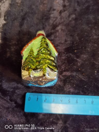 Ёлочная игрушка дом ГДР трёхдневный аукцион