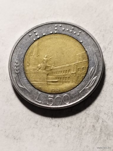 Италия 500 лир 1982