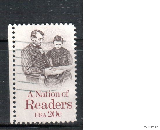 США-1984, (Мих.1715) , гаш., Читающая нация (одиночка),