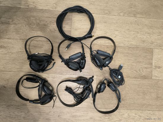 Офисная гарнитура Plantronics Audio 628 USB в разной степени убитости. 6 шт