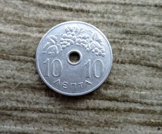 Werty71 Греция 10 лепт 1971 узкое отверстие 1 год выпуска