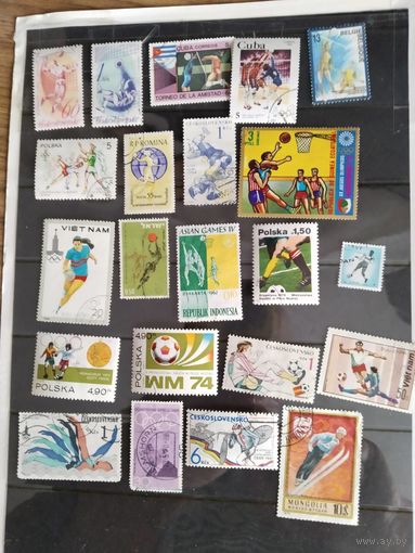 Сборный лот марок мира  (  спорт)