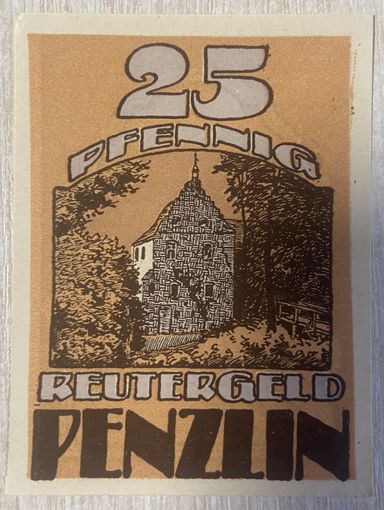 Нотгельд Пенцлин 25 пфеннигов 1922 год. Веймарская республика