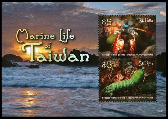 2015 Сент-Китс 1474-1475/B151 Морская фауна 9,00 евро