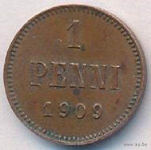 1 пенни 1909 год _состояние XF