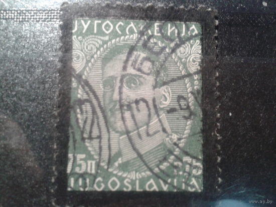 Югославия, 1934. Стандарт, король Александр, траурная надпечатка