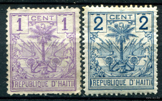 Гаити - 1891г. - пальма, герб - 2 марки - MH. #4-W1-125-A-2