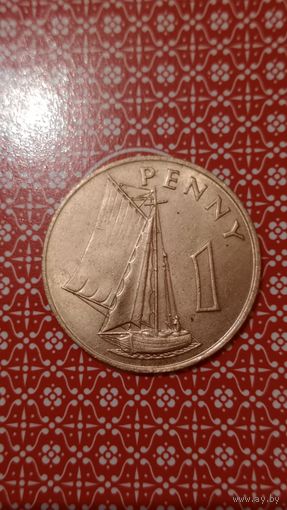 Гамбия 1 пенни 1966 парусник