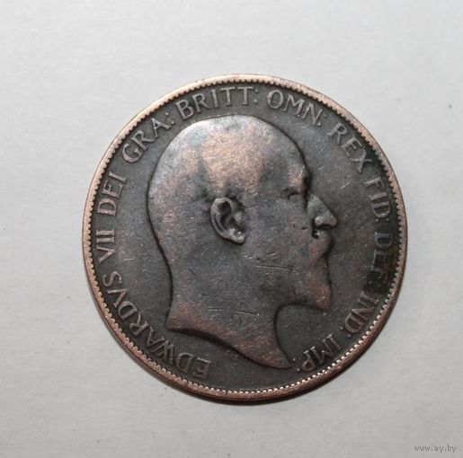 Великобритания 1пенни 1902г.