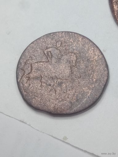 Российская империя Копейка 1759 года . Перечекан