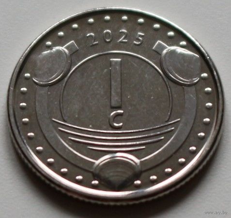 Кюрасао 1 цент 2025 год UNC