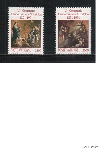 Ватикан-1991,(Мих.1038-1039)  **   , Религия, Святая Биргитта (полная серия)