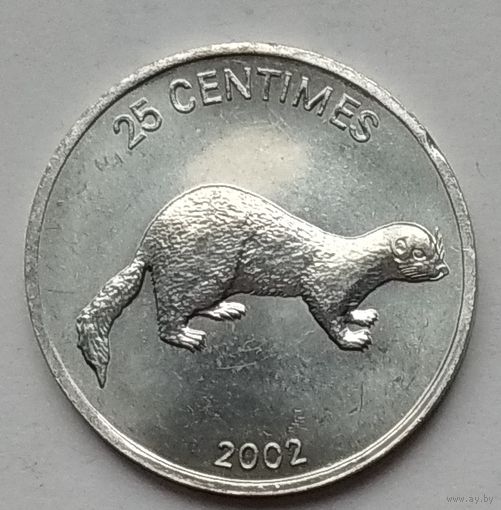 Конго 25 сантимов 2002 г. Ласка