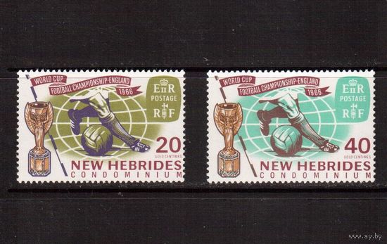 Английские колонии-1966, , Новые Гибриды, (Мих.232-233) **, ЧМ-1966 по футболу