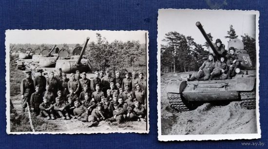 2 фото танкистов. 8х11 см. Цена за оба.