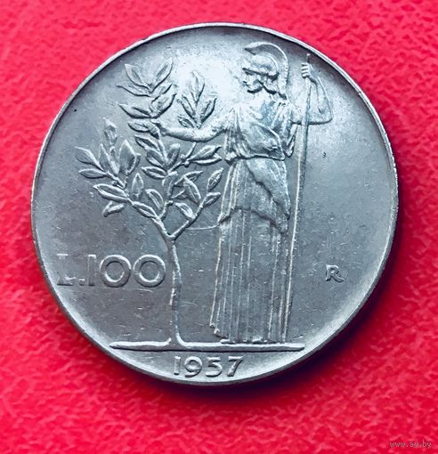10-08 Италия, 100 лир 1957 г.