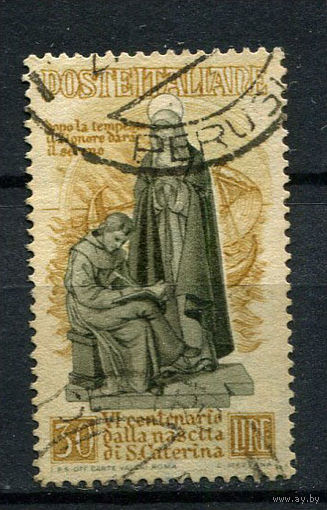 Италия - 1948 - Святая Екатерина Сиенская 30L - [Mi.743] - 1 марка. Гашеная.  (Лот 59AR)