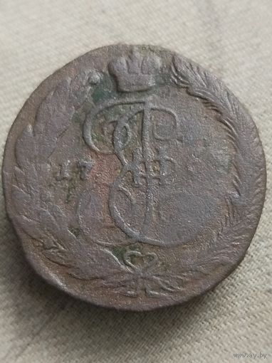 Распродажа - 5 копеек 1764г.,РИ,ЕКАТЕРИНА 2